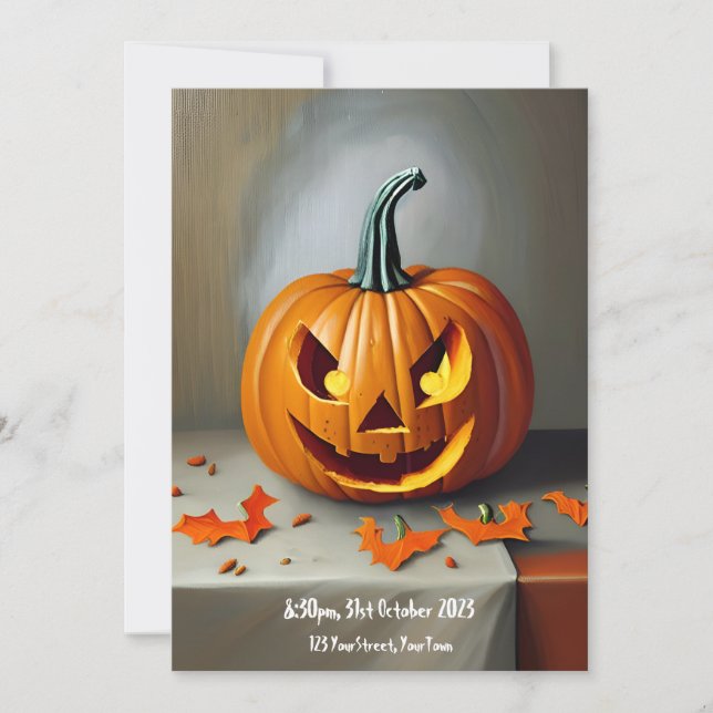 Invitación a la fiesta de Halloween (Anverso)