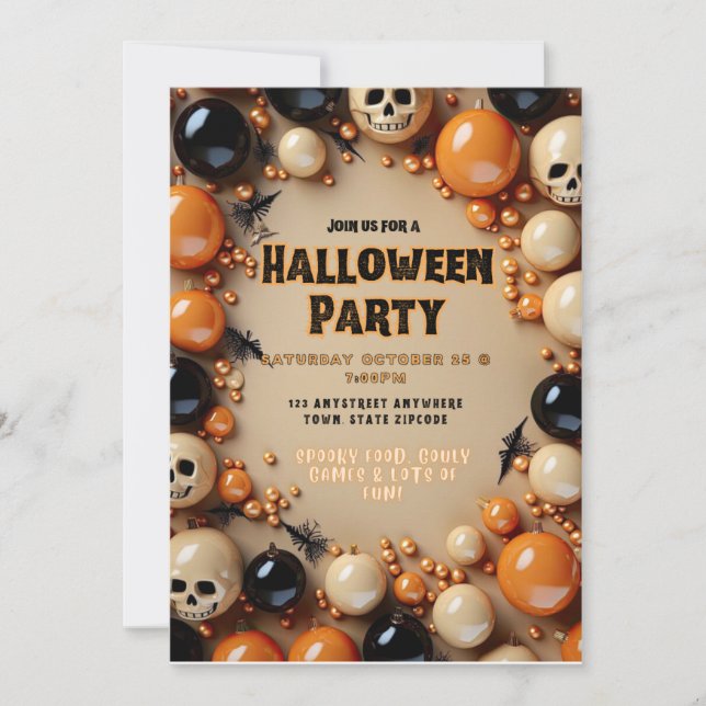 Invitación a la fiesta de Halloween (Anverso)