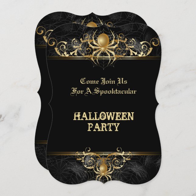 Invitación a la fiesta de Halloween (Anverso / Reverso)