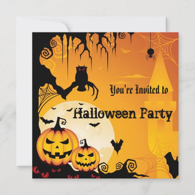 Invitación a la fiesta de Halloween (Anverso)