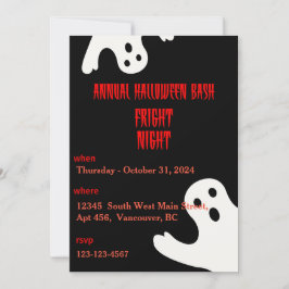 Invitación a la fiesta de Halloween