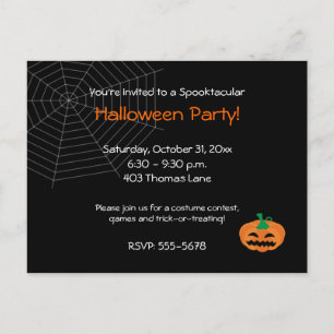 Invitación a la fiesta de Halloween