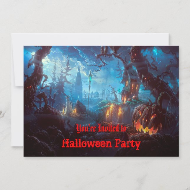 Invitación a la fiesta de Halloween (Anverso)