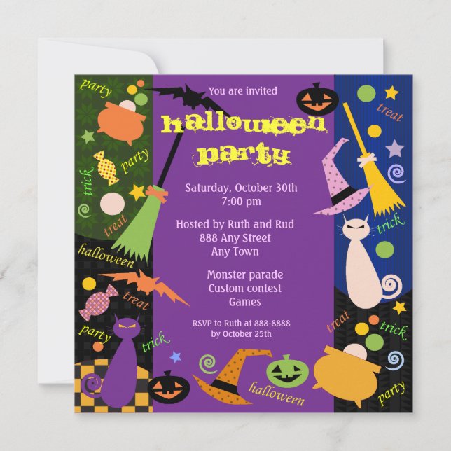 Invitación a la fiesta de Halloween 2001 (Anverso)
