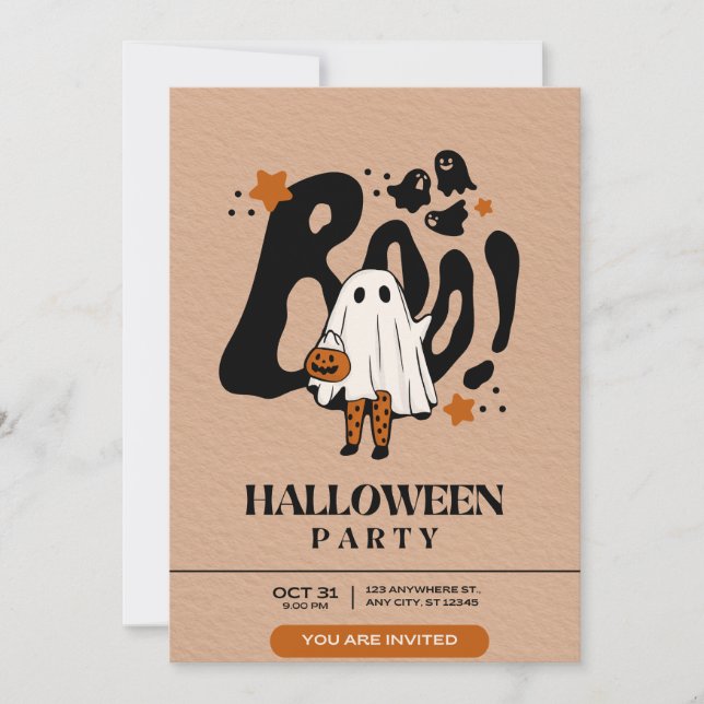 Invitación a la fiesta de Halloween 2024 (Anverso)