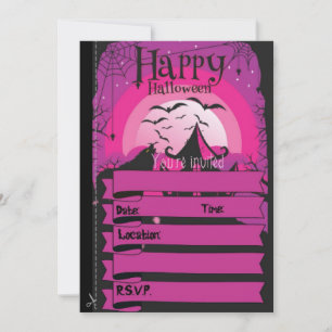 Invitación a la fiesta de Halloween - abucheos y a