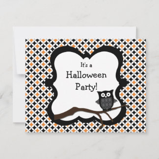 Invitación a la fiesta de Halloween - Búho