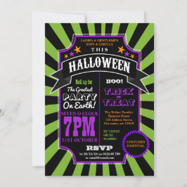 Invitación a la fiesta de Halloween: Carnaval negr