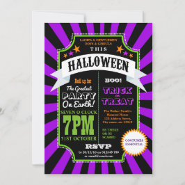 Invitación a la fiesta de Halloween Carnaval negro