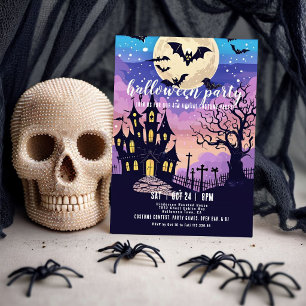 Invitación a la fiesta de Halloween Casa embrujada