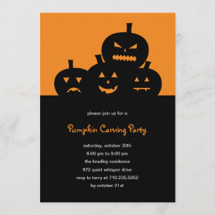 Invitación a la fiesta de Halloween con calabaza