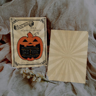 Invitación a la fiesta de Halloween con calabaza