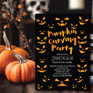 Invitación a la fiesta de Halloween con calabaza s