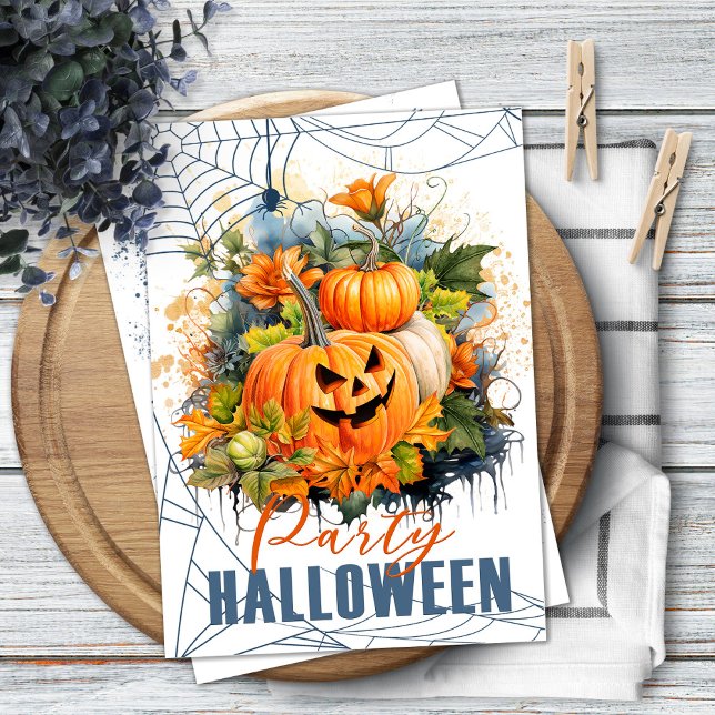Invitación a la fiesta de Halloween con calabazas  (Subido por el creador)
