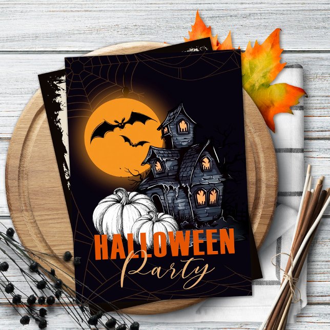Invitación a la fiesta de Halloween con calabazas  (Subido por el creador)
