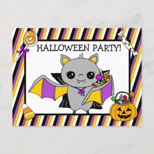 Invitación a la fiesta de Halloween con caramelo d