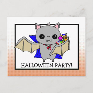 Invitación a la fiesta de Halloween con caramelo d