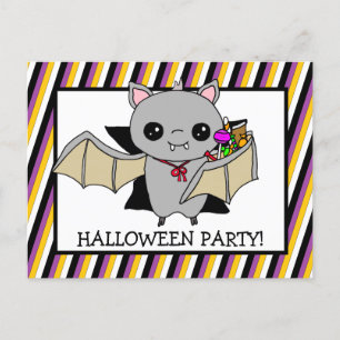 Invitación a la fiesta de Halloween con caramelo d