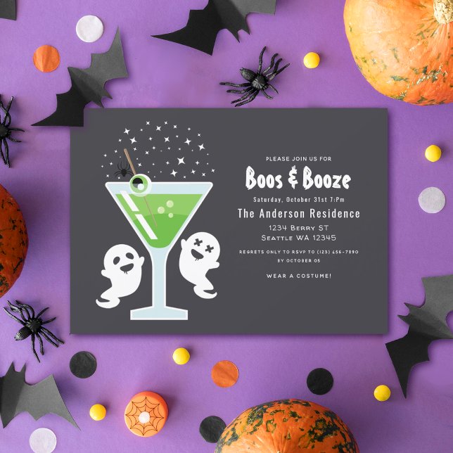Invitación a la fiesta de Halloween con cócteles B (Subido por el creador)