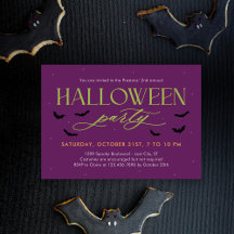 Invitación a la fiesta de Halloween con color edit