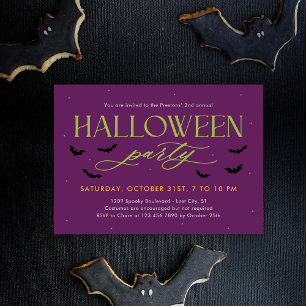 Invitación a la fiesta de Halloween con color edit