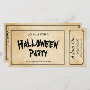 Invitación a la fiesta de halloween con cráneo zom
