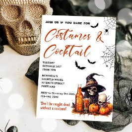 Invitación a la fiesta de Halloween con disfraces 