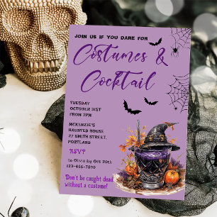 Invitación a la fiesta de Halloween con disfraces