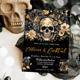 Invitación a la fiesta de Halloween con disfraces 