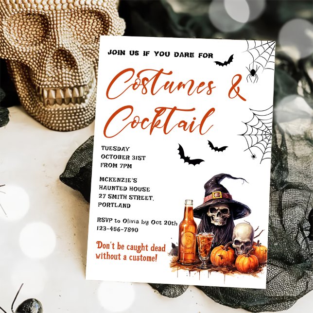 Invitación a la fiesta de Halloween con disfraces  (Subido por el creador)
