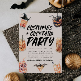 Invitación a la fiesta de Halloween con disfraces