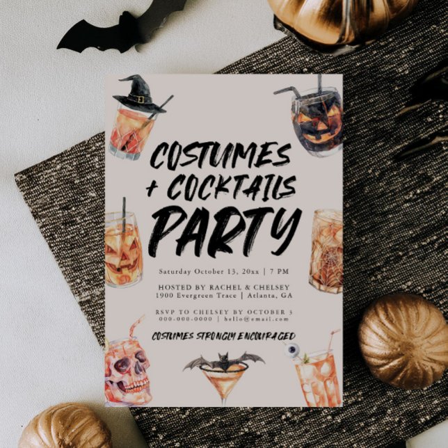 Invitación a la fiesta de Halloween con disfraces  (Subido por el creador)