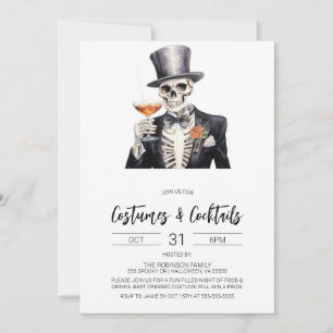 Invitación a la fiesta de Halloween con disfraces