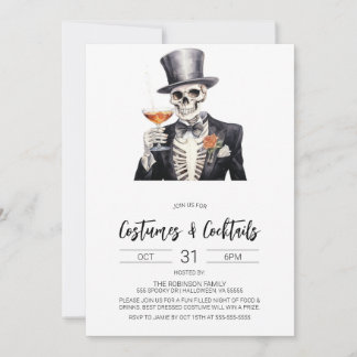 Invitación a la fiesta de Halloween con disfraces