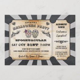 Invitación a la fiesta de halloween con el azucar 