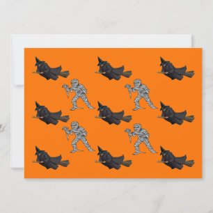 Invitación a la fiesta de Halloween con el patrón 