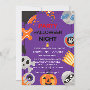 Invitación a la fiesta de Halloween con espeleón