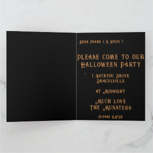 Invitación a la fiesta de Halloween con ilustració