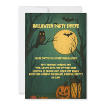 Invitación a la Fiesta de Halloween con Luz de Lun