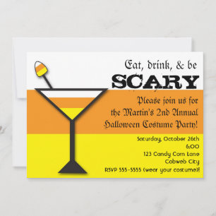 Invitación a la fiesta de Halloween con Martini de