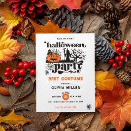 Invitación a la fiesta de Halloween con mejor disf