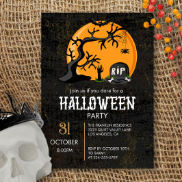 Invitación a la fiesta de Halloween con miedo por