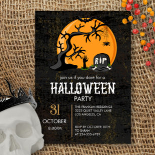 Invitación a la fiesta de Halloween con miedo por 