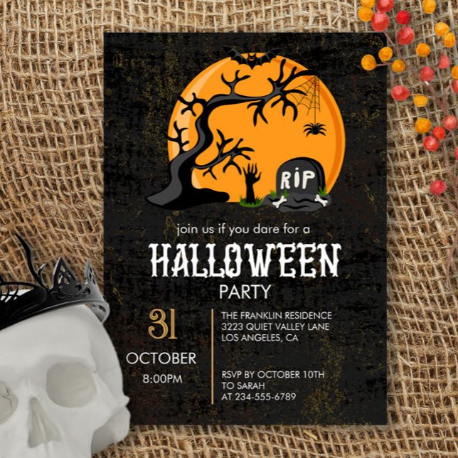 Invitación a la fiesta de Halloween con miedo por  (Subido por el creador)