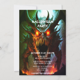 Invitación a la fiesta de Halloween con monstruo g