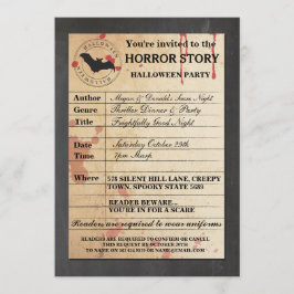 Invitación a la fiesta de halloween con tarjeta de