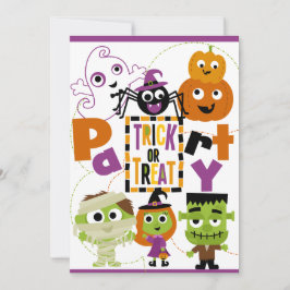 Invitación a la fiesta de Halloween con trucos o t