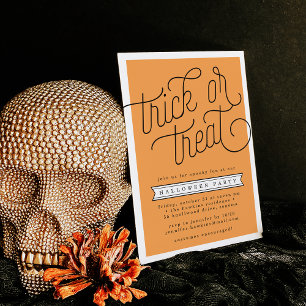 Invitación a la fiesta de Halloween con trucos o t