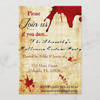 Invitación a la fiesta de Halloween con un vampiro