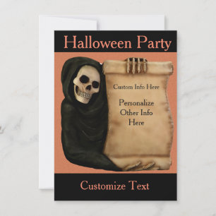 Invitación a la fiesta de Halloween da miedo y un 